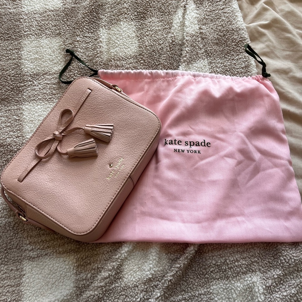 Kate Spade Blush Crossbody Bag with Tassels